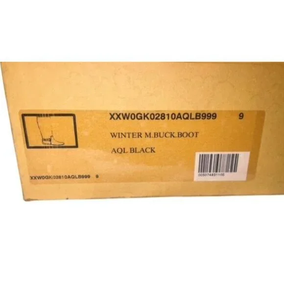 Vintage Tod’s Black Leather Winter Boots Knee High Italy Box M Buck Women sz 9 - Picture 10 of 10